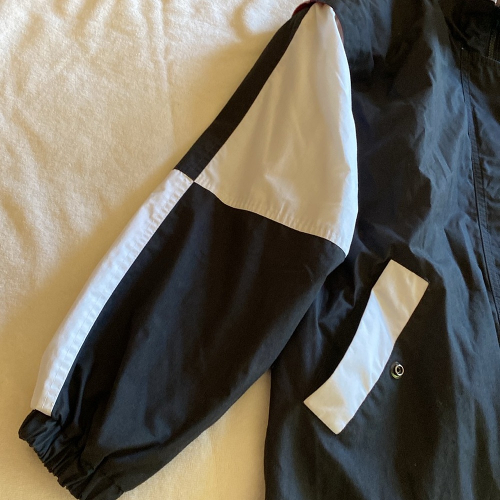 London Fog Black and White Windbreaker Jacket - Picture 10 of 11